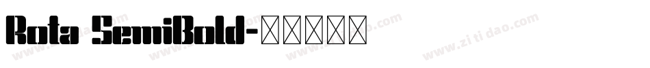 Rota SemiBold字体转换